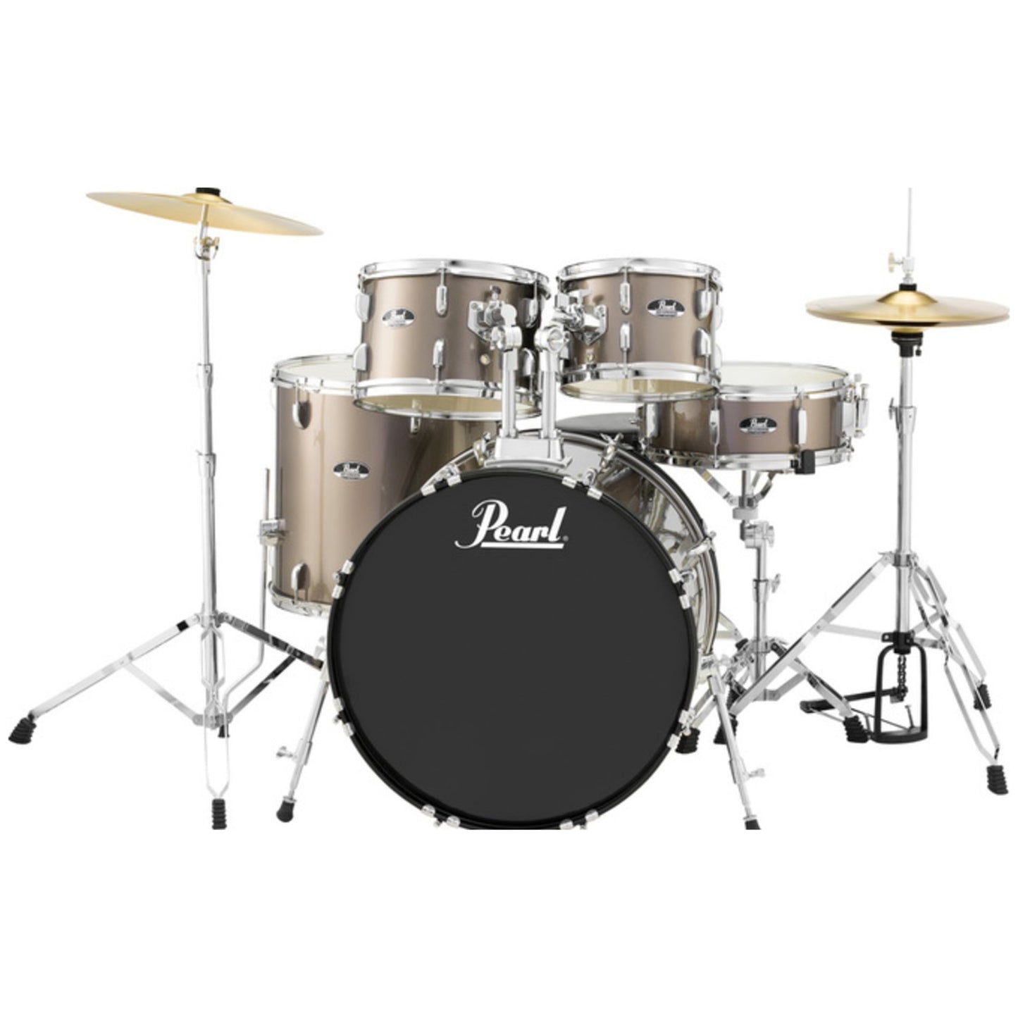 Pearl Roadshow Drum Set 5-Piece Complete Kit with Cymbals and Stands, Jet Black (RS525SC/C31)