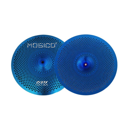 Low Volume Cymbal Pack Mute Set 14'Hihats+16"Crash+18'Crash+20"Ride 5 Pieces Silver Drummer Practice Quiet Cymbal for Drum Set