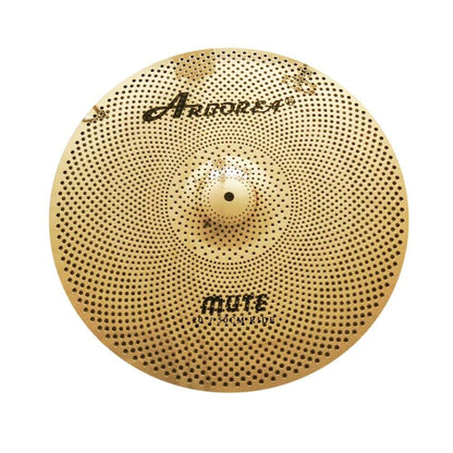 Low Volume Cymbal Pack Mute Set 14'Hihats+16"Crash+18'Crash+20"Ride 5 Pieces Silver Drummer Practice Quiet Cymbal for Drum Set