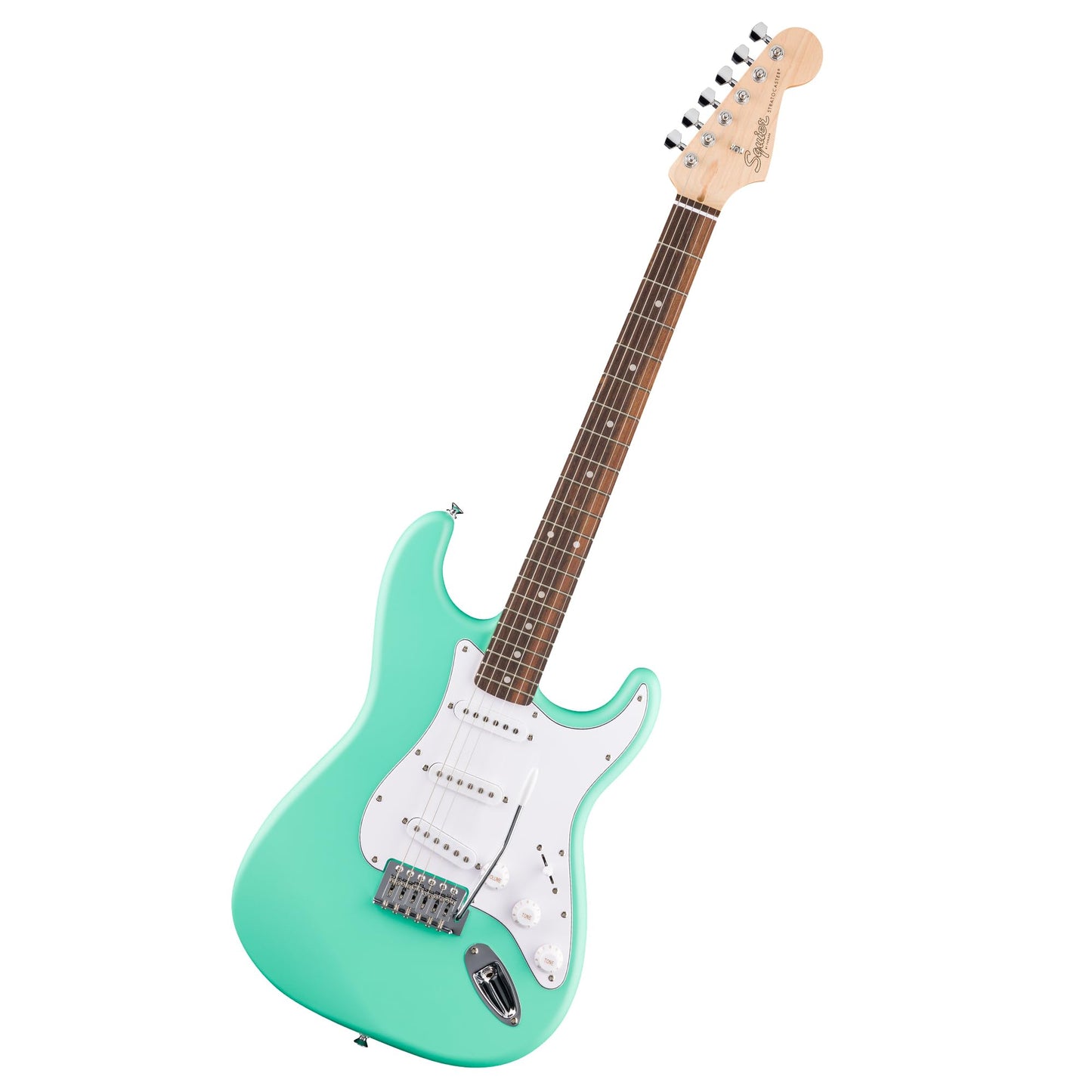Fender Squier Debut Series Stratocaster Electric Guitar, Beginner Guitar, 2-Year Warranty, Includes Free Lessons, Sea Foam Green with Satin Urethane Finish