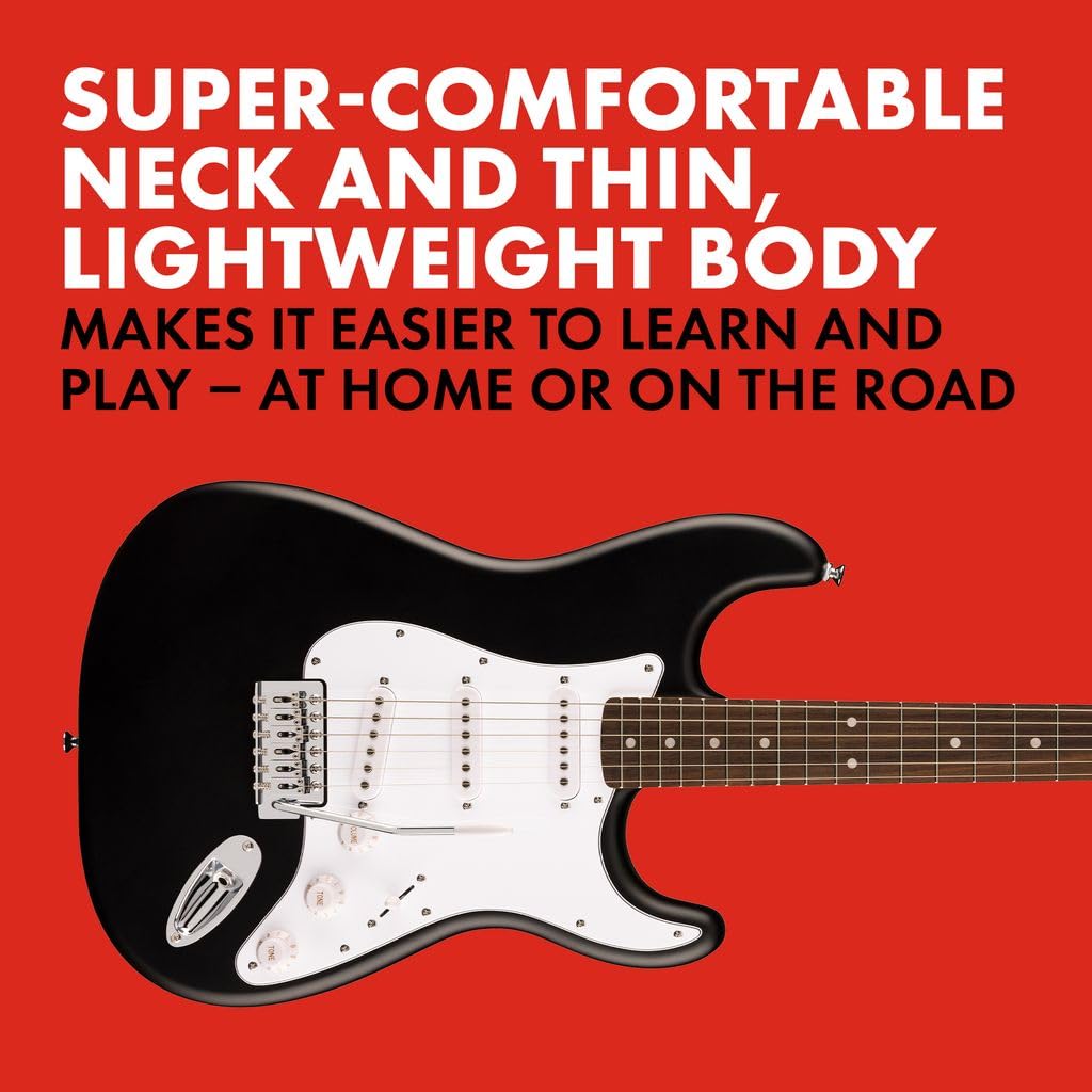 Fender Squier Debut Series Stratocaster Electric Guitar, Beginner Guitar, 2-Year Warranty, Includes Free Lessons, Sea Foam Green with Satin Urethane Finish