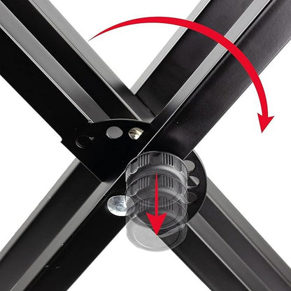 RockJam Xfinity Heavy-Duty, Double-X, Pre-Assembled, Infinitely Adjustable Piano Keyboard Stand with Locking Straps