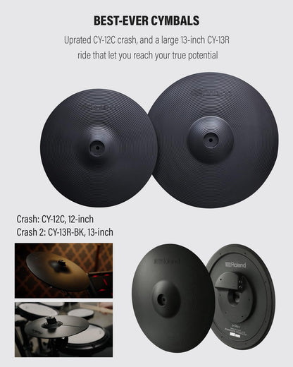 Roland Generation 2 V-Drums TD-17KVX2 Electronic Drum Set Bundle with 3.5mm Audio Cable, Drumstick Bag, 3 Pairs of Drumsticks, and Austin Bazaar Polishing Cloth