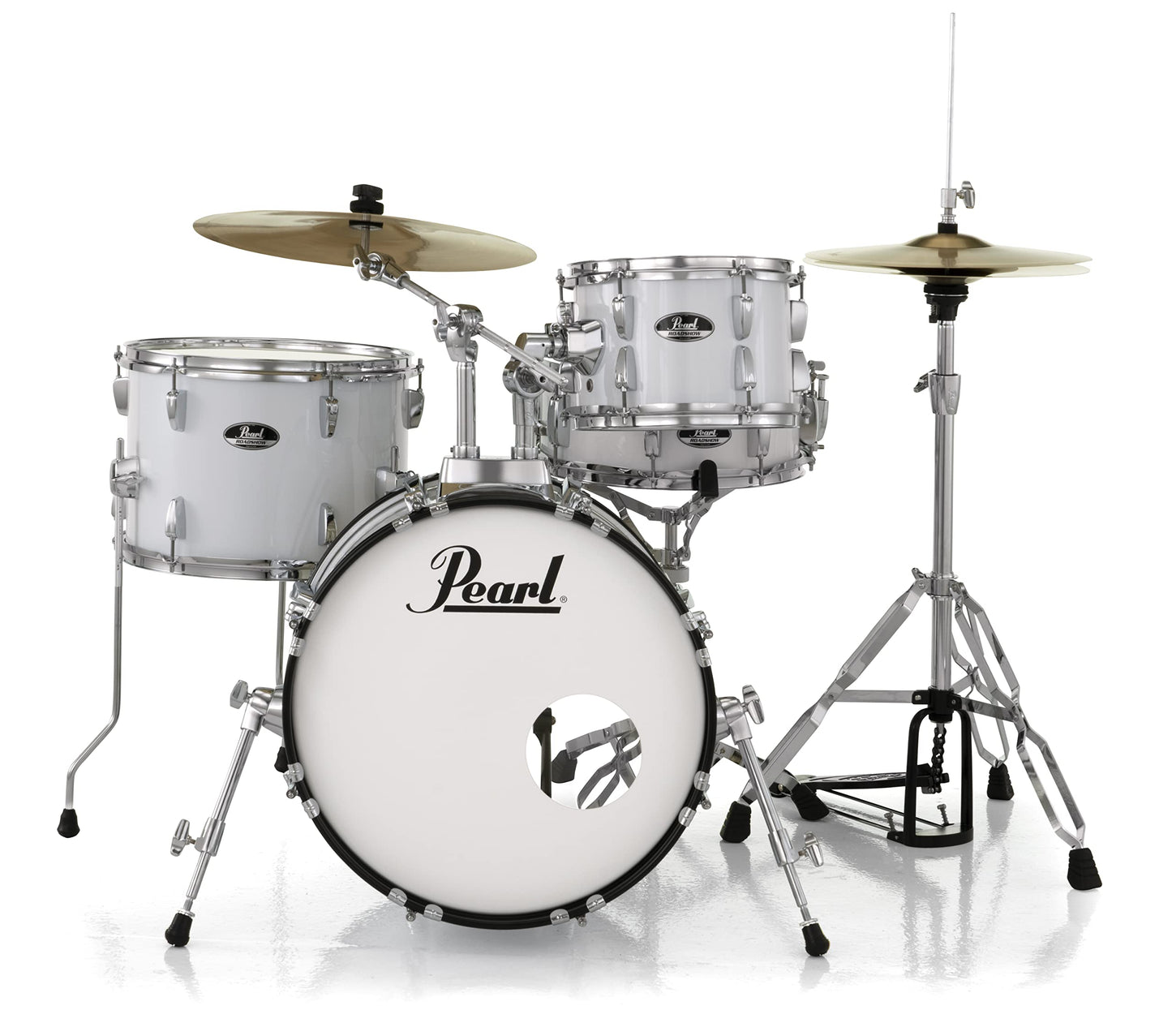 Pearl Roadshow Drum Set 5-Piece Complete Kit with Cymbals and Stands, Jet Black (RS525SC/C31)
