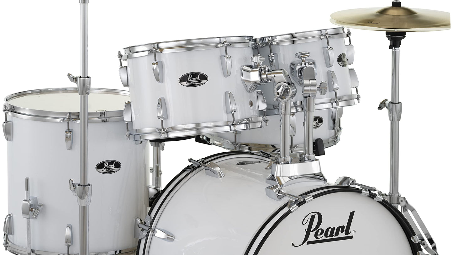 Pearl Roadshow Drum Set 5-Piece Complete Kit with Cymbals and Stands, Jet Black (RS525SC/C31)