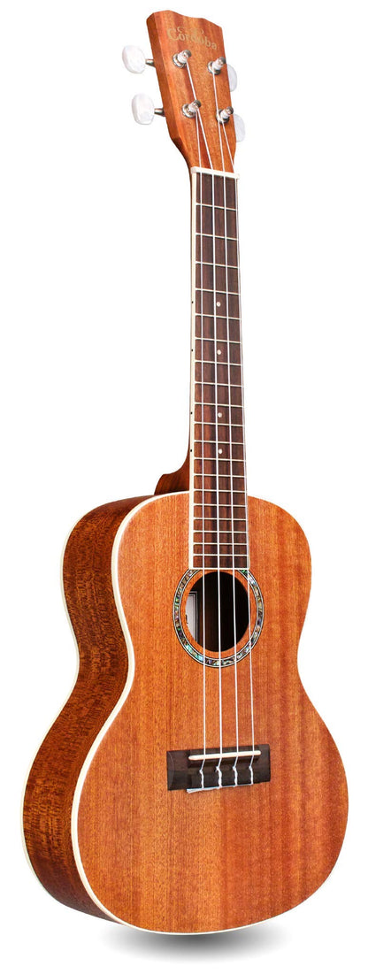 Cordoba, 4 15CM Concert Ukulele-Hand Crafted With Mahogany Top, Back & Sides, Authentic Abalone Rosette & Satin Finish & Premium Italian Aquila Strings-For Beginners & Professionals, Right, COD