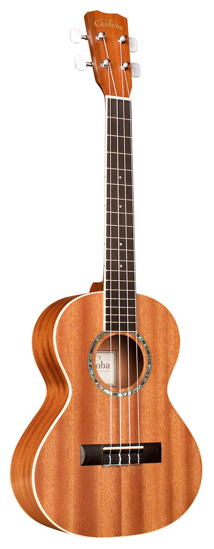 Cordoba, 4 15CM Concert Ukulele-Hand Crafted With Mahogany Top, Back & Sides, Authentic Abalone Rosette & Satin Finish & Premium Italian Aquila Strings-For Beginners & Professionals, Right, COD