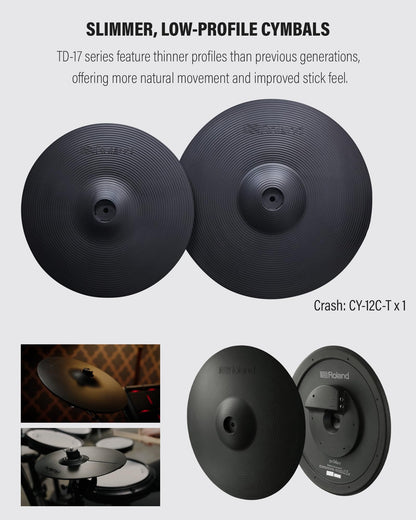 Roland Generation 2 V-Drums TD-17KVX2 Electronic Drum Set Bundle with 3.5mm Audio Cable, Drumstick Bag, 3 Pairs of Drumsticks, and Austin Bazaar Polishing Cloth