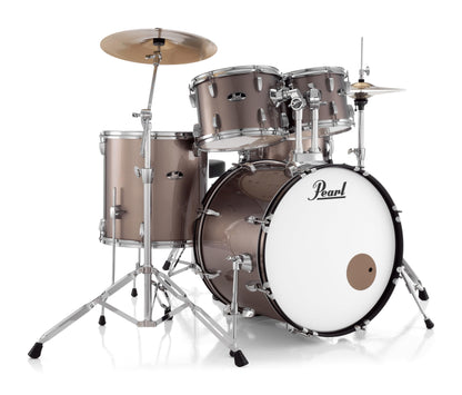 Pearl Roadshow Drum Set 5-Piece Complete Kit with Cymbals and Stands, Jet Black (RS525SC/C31)