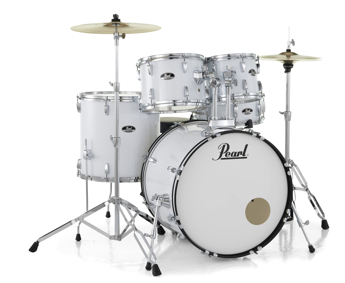 Pearl Roadshow Drum Set 5-Piece Complete Kit with Cymbals and Stands, Jet Black (RS525SC/C31)