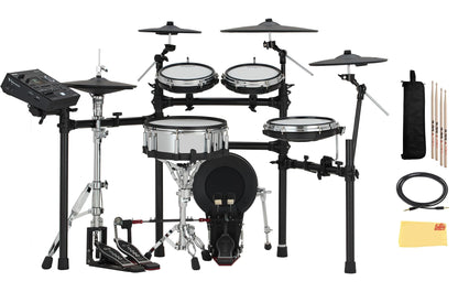 Roland Generation 2 V-Drums TD-17KVX2 Electronic Drum Set Bundle with 3.5mm Audio Cable, Drumstick Bag, 3 Pairs of Drumsticks, and Austin Bazaar Polishing Cloth