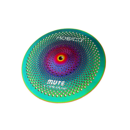 Low Volume Cymbal Pack Mute Set 14'Hihats+16"Crash+18'Crash+20"Ride 5 Pieces Silver Drummer Practice Quiet Cymbal for Drum Set