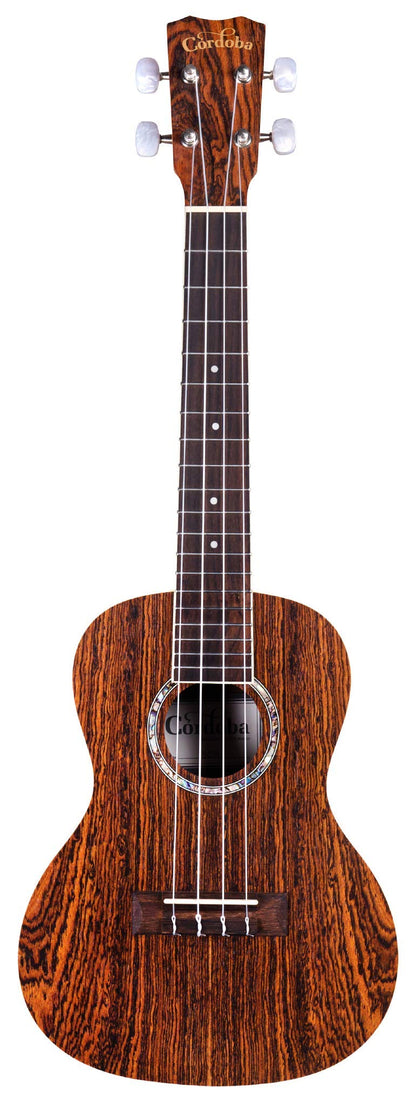 Cordoba, 4 15CM Concert Ukulele-Hand Crafted With Mahogany Top, Back & Sides, Authentic Abalone Rosette & Satin Finish & Premium Italian Aquila Strings-For Beginners & Professionals, Right, COD