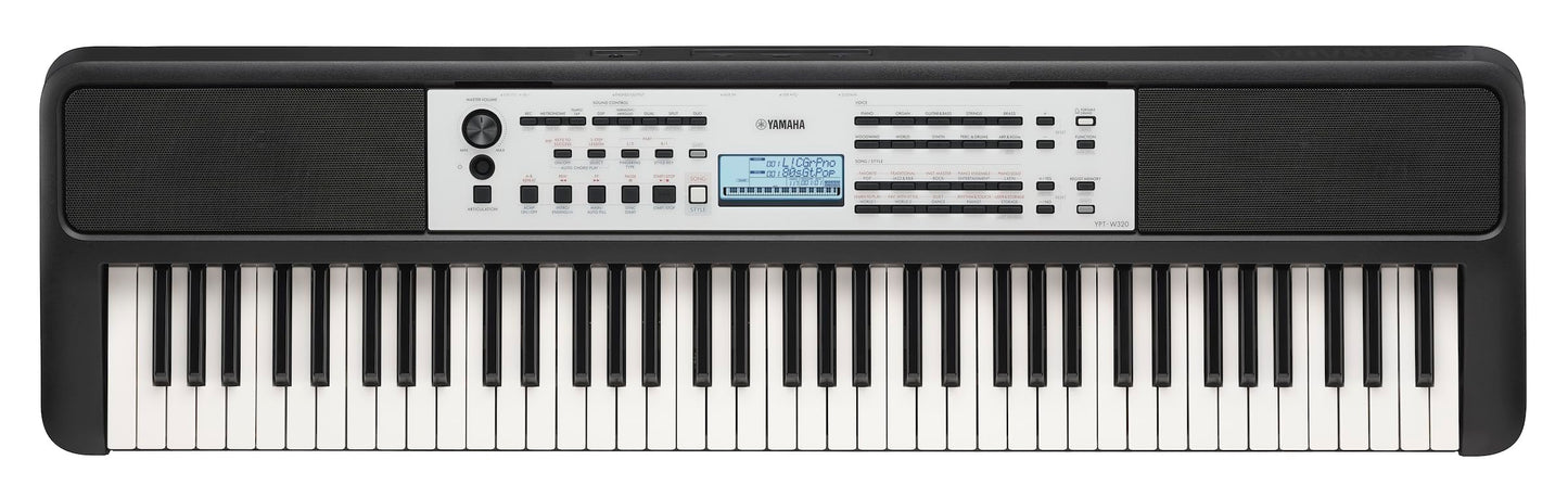 Yamaha 61-Key Portable Keyboard for Beginners with Built-In Songs, Quiz Mode, Music Rest, with Power Adapter YPT280