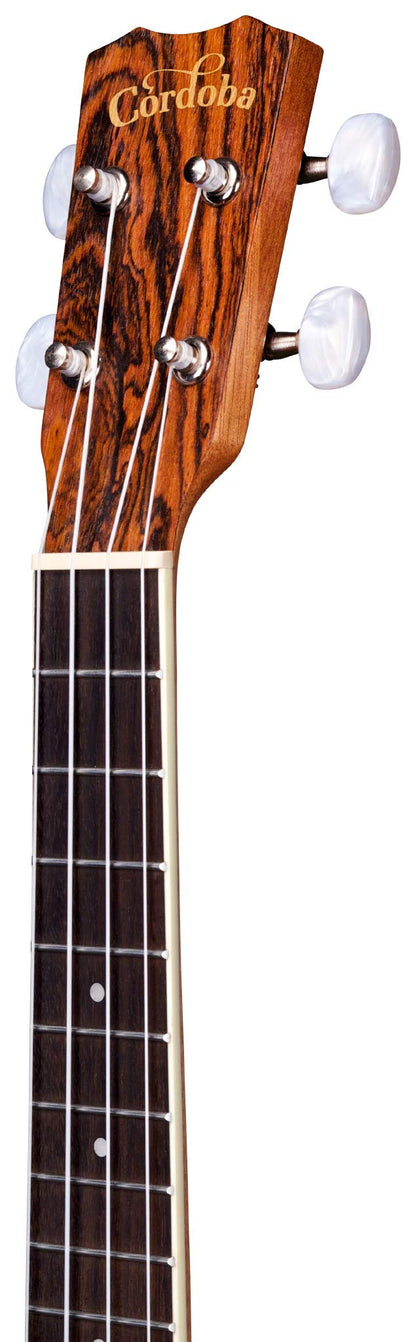 Cordoba, 4 15CM Concert Ukulele-Hand Crafted With Mahogany Top, Back & Sides, Authentic Abalone Rosette & Satin Finish & Premium Italian Aquila Strings-For Beginners & Professionals, Right, COD