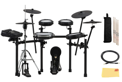 Roland Generation 2 V-Drums TD-17KVX2 Electronic Drum Set Bundle with 3.5mm Audio Cable, Drumstick Bag, 3 Pairs of Drumsticks, and Austin Bazaar Polishing Cloth