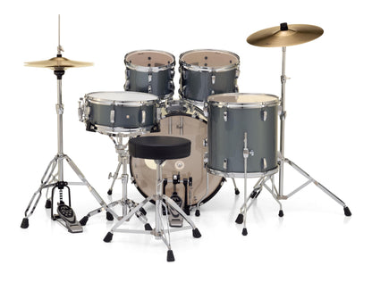 Pearl Roadshow Drum Set 5-Piece Complete Kit with Cymbals and Stands, Jet Black (RS525SC/C31)