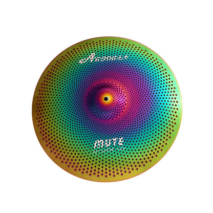 Low Volume Cymbal Pack Mute Set 14'Hihats+16"Crash+18'Crash+20"Ride 5 Pieces Silver Drummer Practice Quiet Cymbal for Drum Set