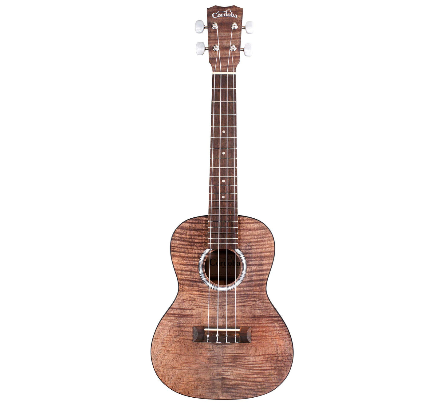 Cordoba, 4 15CM Concert Ukulele-Hand Crafted With Mahogany Top, Back & Sides, Authentic Abalone Rosette & Satin Finish & Premium Italian Aquila Strings-For Beginners & Professionals, Right, COD