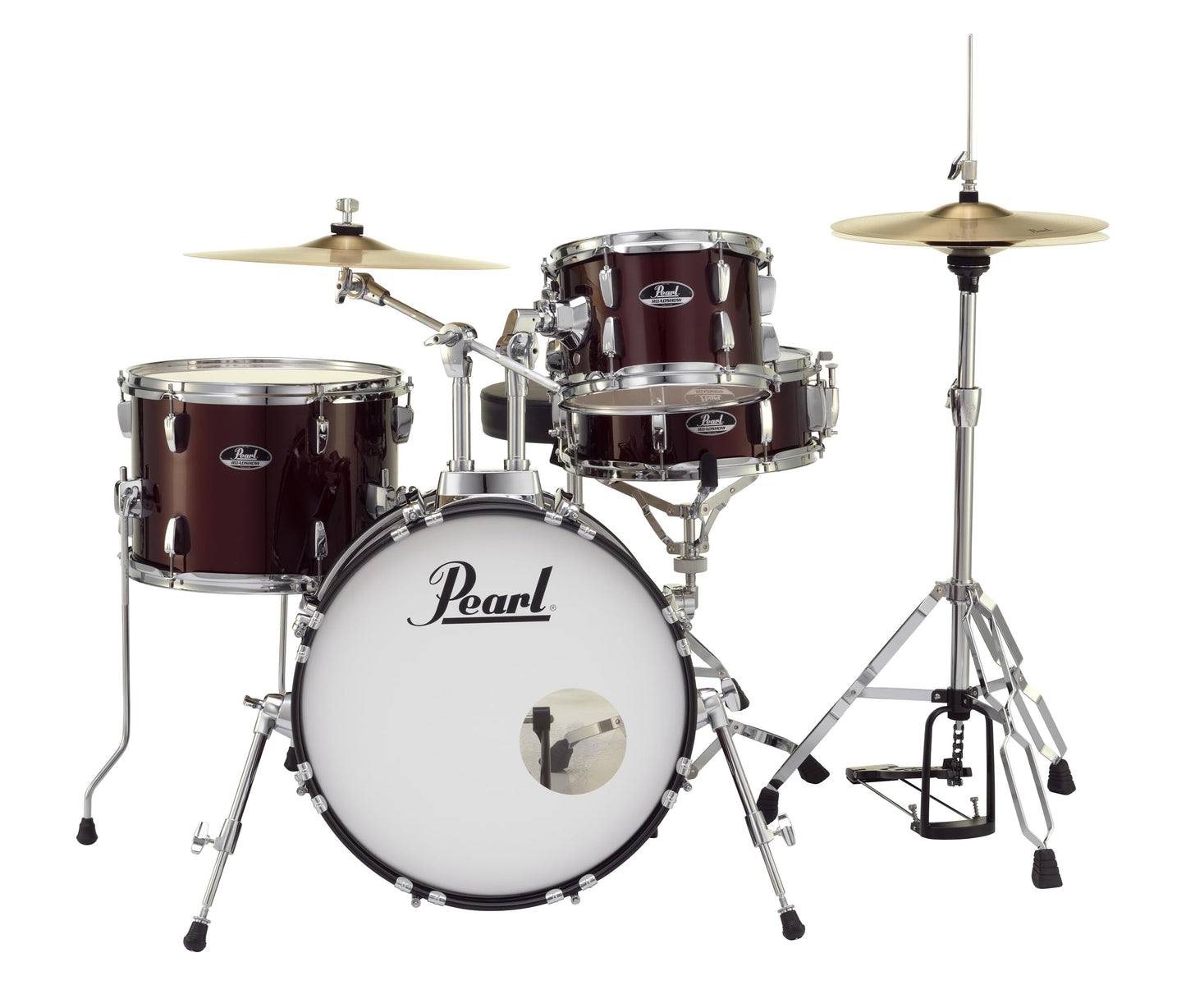Pearl Roadshow Drum Set 5-Piece Complete Kit with Cymbals and Stands, Jet Black (RS525SC/C31)