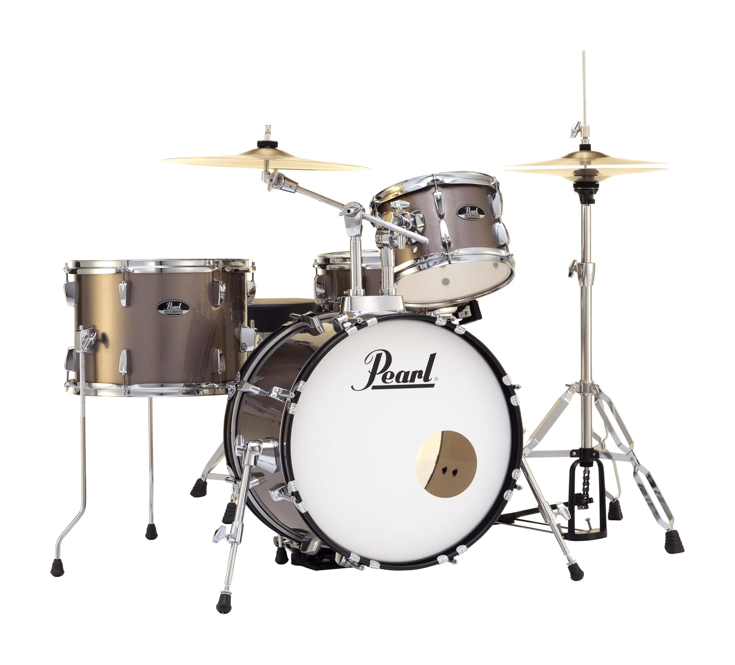 Pearl Roadshow Drum Set 5-Piece Complete Kit with Cymbals and Stands, Jet Black (RS525SC/C31)