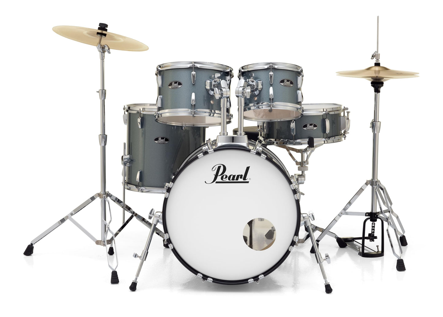 Pearl Roadshow Drum Set 5-Piece Complete Kit with Cymbals and Stands, Jet Black (RS525SC/C31)