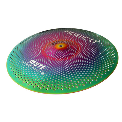 Low Volume Cymbal Pack Mute Set 14'Hihats+16"Crash+18'Crash+20"Ride 5 Pieces Silver Drummer Practice Quiet Cymbal for Drum Set