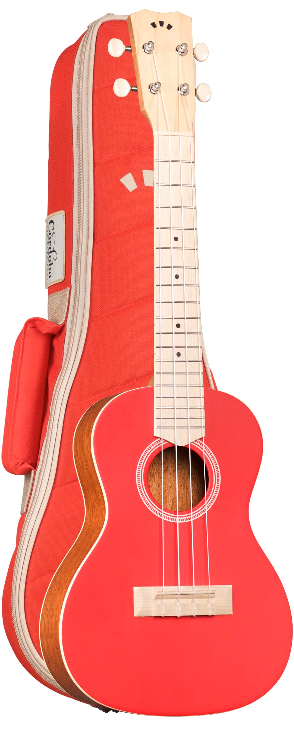 Cordoba, 4 15CM Concert Ukulele-Hand Crafted With Mahogany Top, Back & Sides, Authentic Abalone Rosette & Satin Finish & Premium Italian Aquila Strings-For Beginners & Professionals, Right, COD