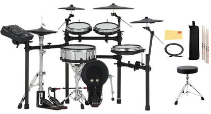 Roland Generation 2 V-Drums TD-17KVX2 Electronic Drum Set Bundle with 3.5mm Audio Cable, Drumstick Bag, 3 Pairs of Drumsticks, and Austin Bazaar Polishing Cloth