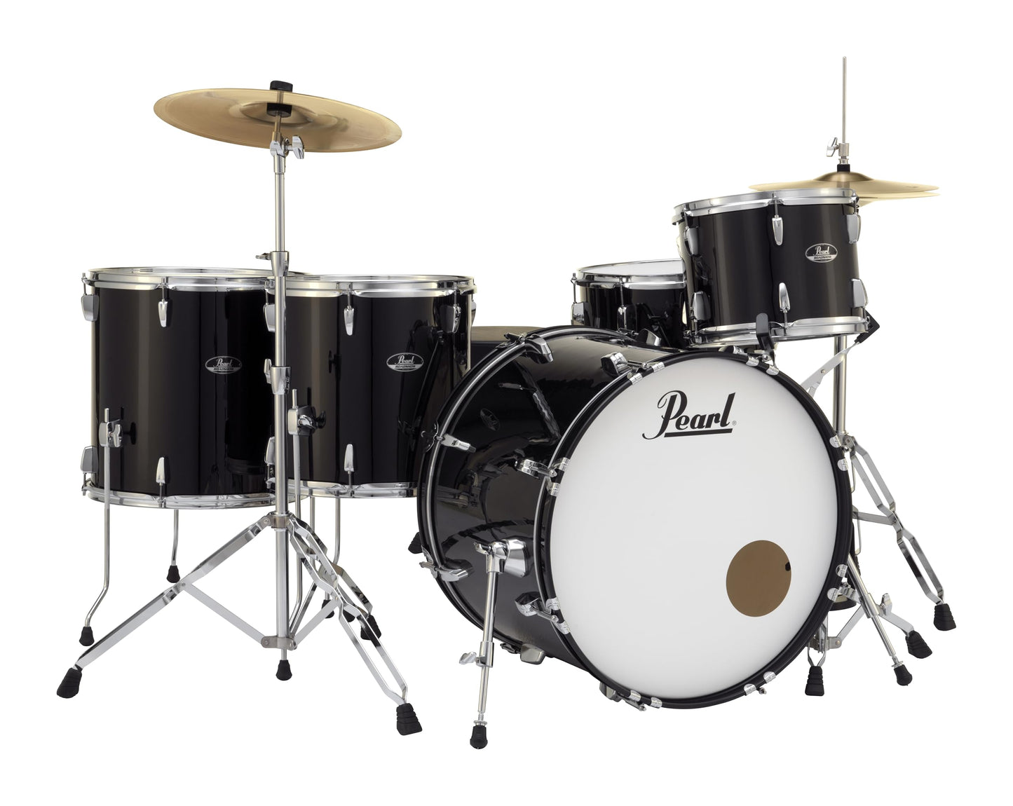 Pearl Roadshow Drum Set 5-Piece Complete Kit with Cymbals and Stands, Jet Black (RS525SC/C31)