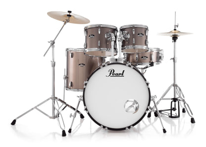 Pearl Roadshow Drum Set 5-Piece Complete Kit with Cymbals and Stands, Jet Black (RS525SC/C31)