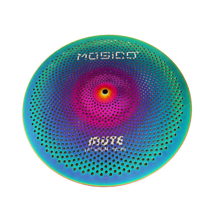 Low Volume Cymbal Pack Mute Set 14'Hihats+16"Crash+18'Crash+20"Ride 5 Pieces Silver Drummer Practice Quiet Cymbal for Drum Set