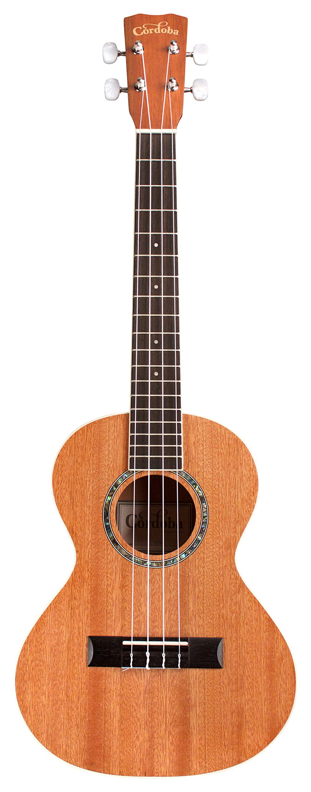 Cordoba, 4 15CM Concert Ukulele-Hand Crafted With Mahogany Top, Back & Sides, Authentic Abalone Rosette & Satin Finish & Premium Italian Aquila Strings-For Beginners & Professionals, Right, COD