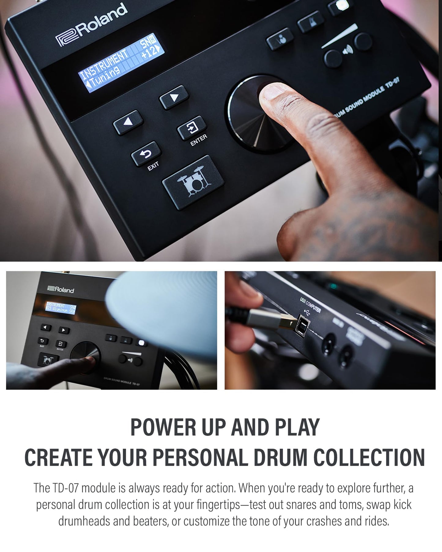 Roland Generation 2 V-Drums TD-17KVX2 Electronic Drum Set Bundle with 3.5mm Audio Cable, Drumstick Bag, 3 Pairs of Drumsticks, and Austin Bazaar Polishing Cloth