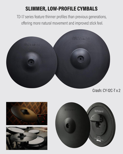 Roland Generation 2 V-Drums TD-17KVX2 Electronic Drum Set Bundle with 3.5mm Audio Cable, Drumstick Bag, 3 Pairs of Drumsticks, and Austin Bazaar Polishing Cloth