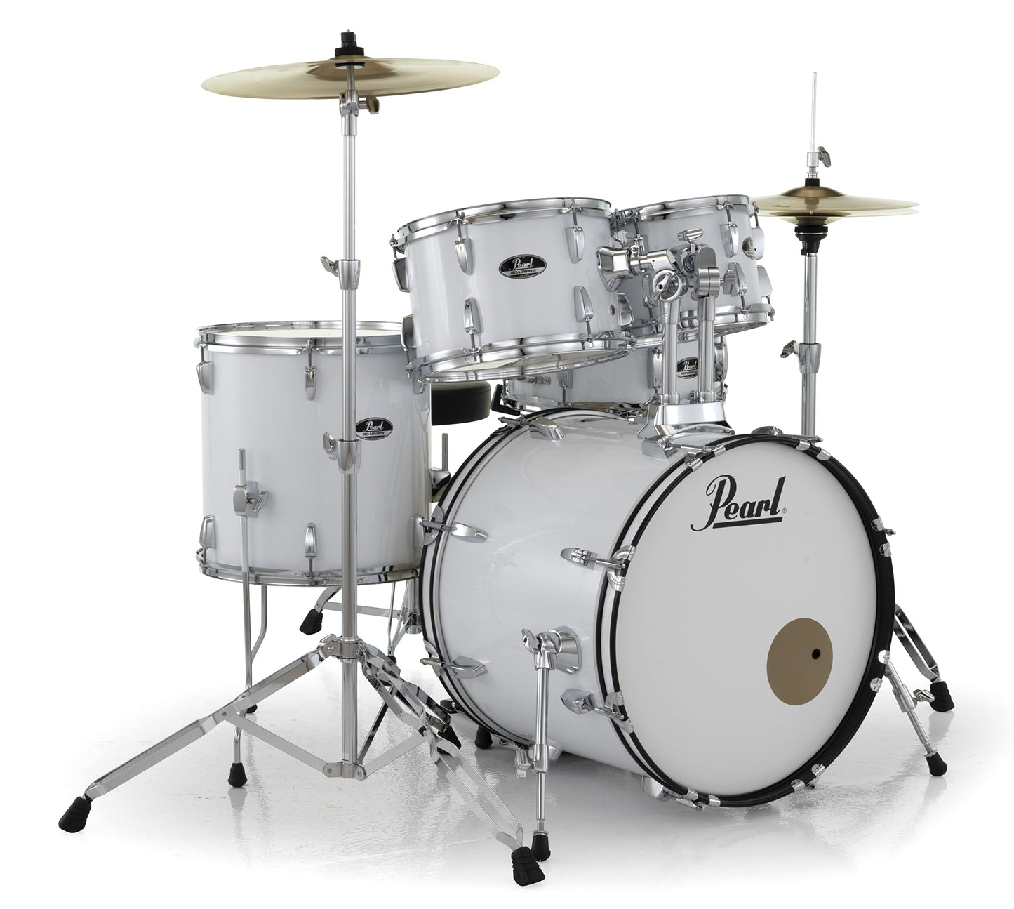 Pearl Roadshow Drum Set 5-Piece Complete Kit with Cymbals and Stands, Jet Black (RS525SC/C31)