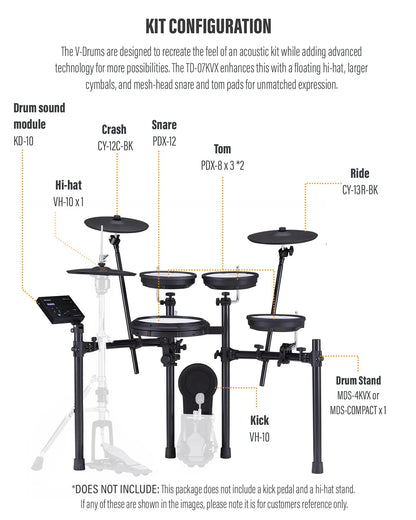 Roland Generation 2 V-Drums TD-17KVX2 Electronic Drum Set Bundle with 3.5mm Audio Cable, Drumstick Bag, 3 Pairs of Drumsticks, and Austin Bazaar Polishing Cloth