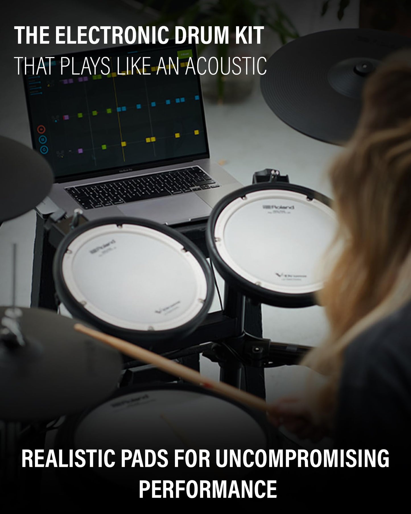 Roland Generation 2 V-Drums TD-17KVX2 Electronic Drum Set Bundle with 3.5mm Audio Cable, Drumstick Bag, 3 Pairs of Drumsticks, and Austin Bazaar Polishing Cloth