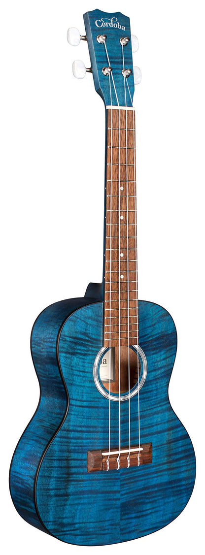 Cordoba, 4 15CM Concert Ukulele-Hand Crafted With Mahogany Top, Back & Sides, Authentic Abalone Rosette & Satin Finish & Premium Italian Aquila Strings-For Beginners & Professionals, Right, COD
