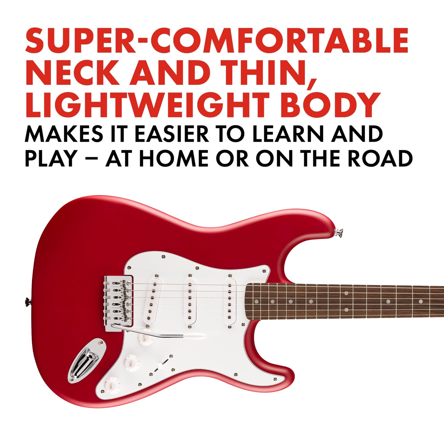 Fender Squier Debut Series Stratocaster Electric Guitar, Beginner Guitar, 2-Year Warranty, Includes Free Lessons, Sea Foam Green with Satin Urethane Finish