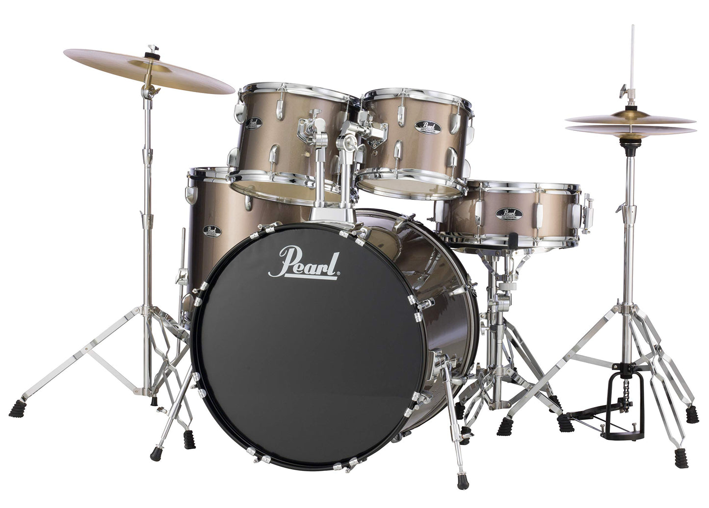 Pearl Roadshow Drum Set 5-Piece Complete Kit with Cymbals and Stands, Jet Black (RS525SC/C31)