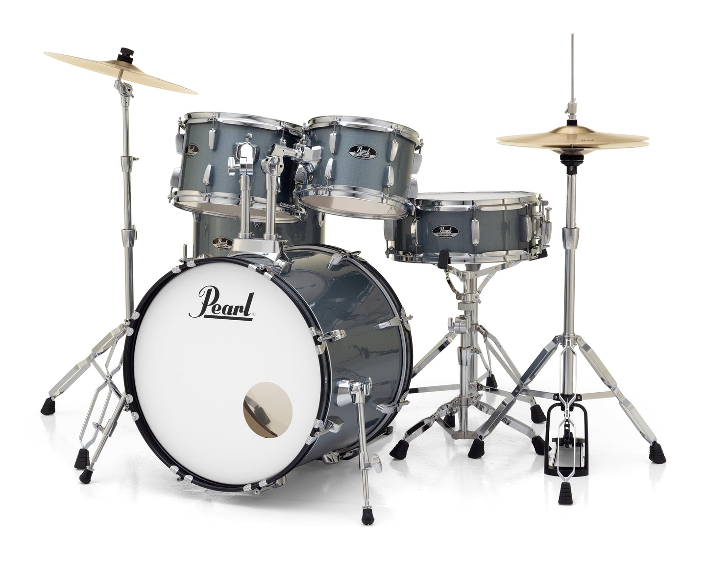 Pearl Roadshow Drum Set 5-Piece Complete Kit with Cymbals and Stands, Jet Black (RS525SC/C31)