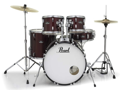 Pearl Roadshow Drum Set 5-Piece Complete Kit with Cymbals and Stands, Jet Black (RS525SC/C31)