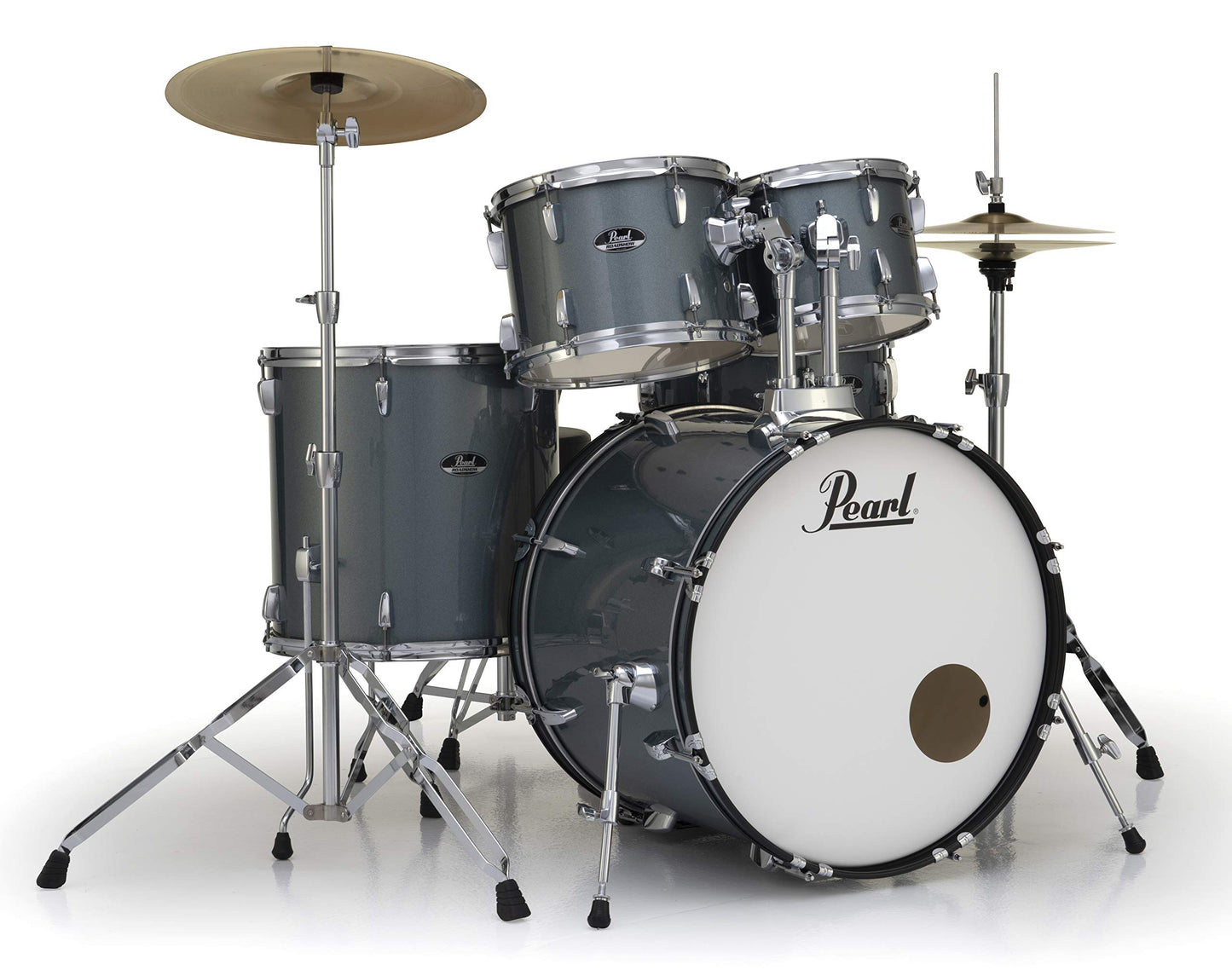 Pearl Roadshow Drum Set 5-Piece Complete Kit with Cymbals and Stands, Jet Black (RS525SC/C31)