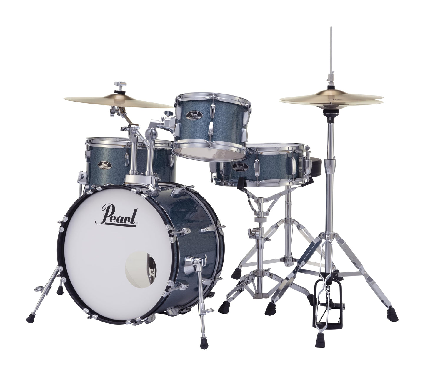Pearl Roadshow Drum Set 5-Piece Complete Kit with Cymbals and Stands, Jet Black (RS525SC/C31)