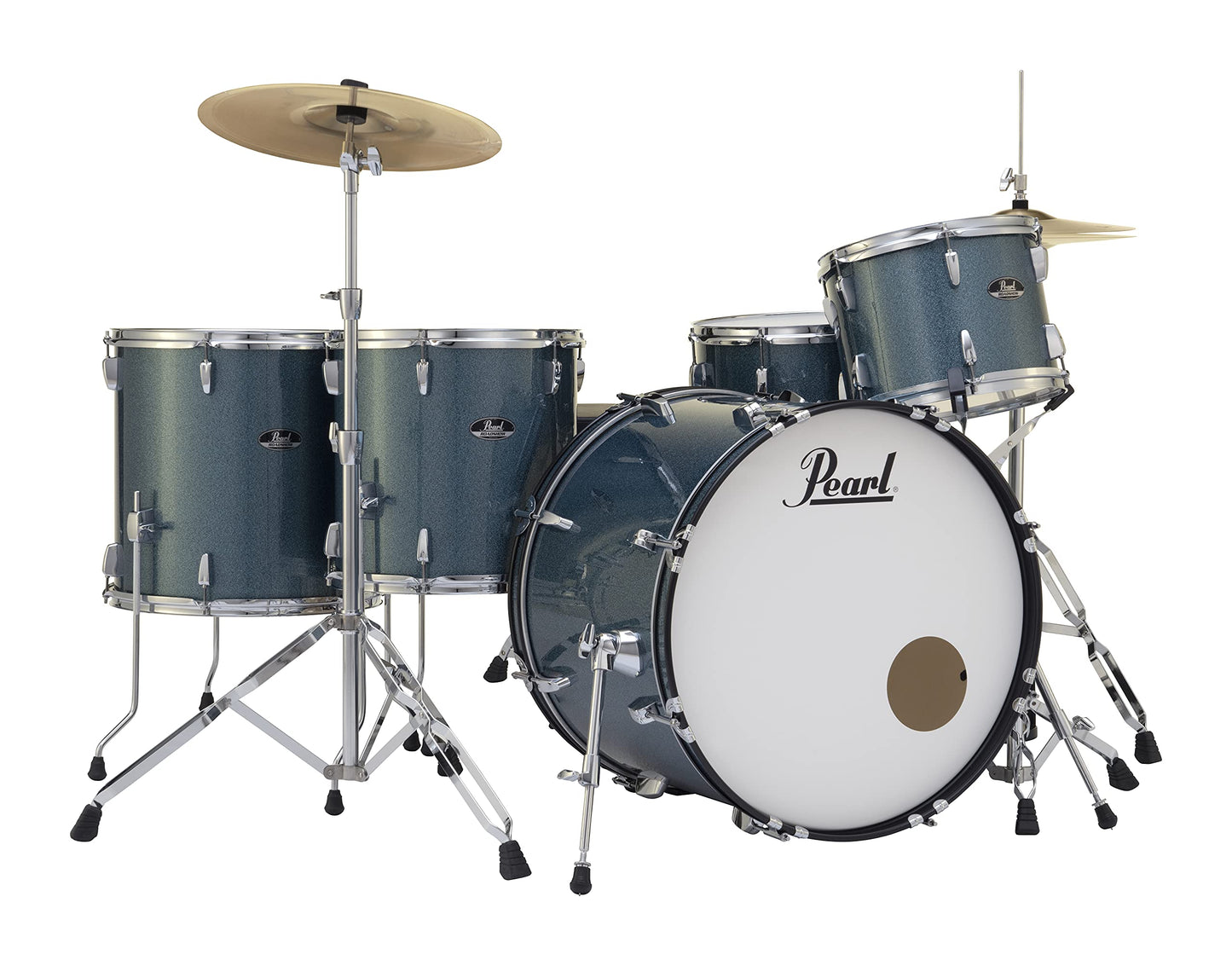 Pearl Roadshow Drum Set 5-Piece Complete Kit with Cymbals and Stands, Jet Black (RS525SC/C31)