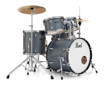 Pearl Roadshow Drum Set 5-Piece Complete Kit with Cymbals and Stands, Jet Black (RS525SC/C31)
