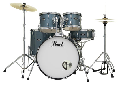 Pearl Roadshow Drum Set 5-Piece Complete Kit with Cymbals and Stands, Jet Black (RS525SC/C31)