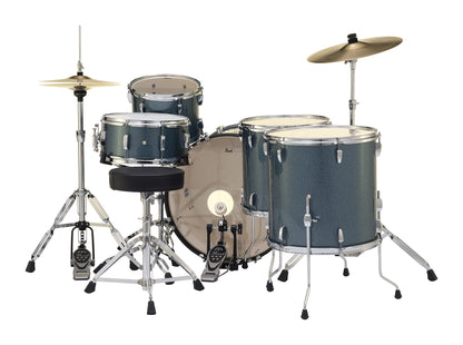 Pearl Roadshow Drum Set 5-Piece Complete Kit with Cymbals and Stands, Jet Black (RS525SC/C31)