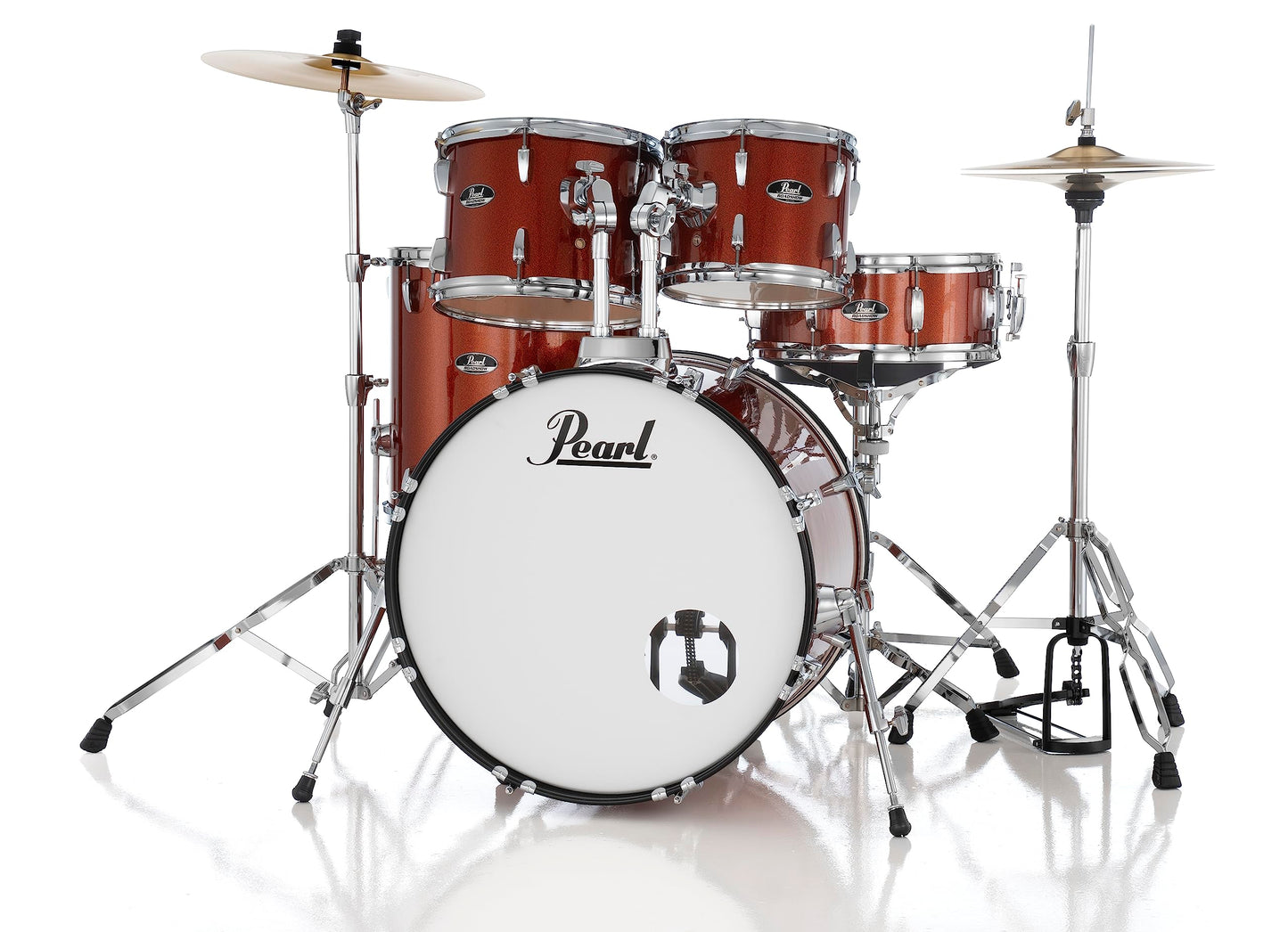 Pearl Roadshow Drum Set 5-Piece Complete Kit with Cymbals and Stands, Jet Black (RS525SC/C31)